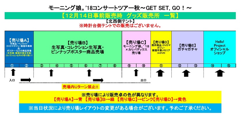 UF Goods Land お知らせ :: 【12/12更新】モーニング娘。'18コンサート