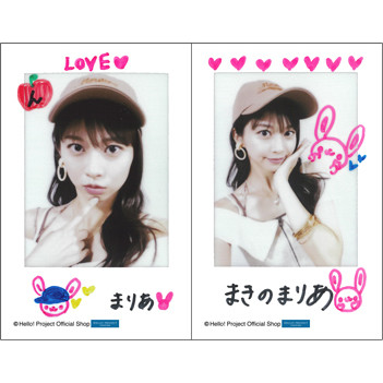 牧野真莉愛 抽プレ カード 2枚、切り抜き トレカ モーニング娘 牧野真莉愛(モーニング娘。'26)「ひなフェス2026 臨時店販売 チェキ