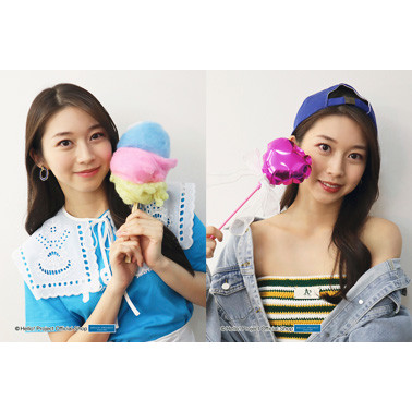 牧野真莉愛(モーニング娘。'24)「Shopオリジナル H!P COLOR／Summer」オフショット トレカサイズ 2枚 ［1115-0127］