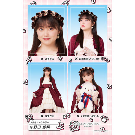 小野田紗栞(つばきファクトリー)『証明写真風ステッカー NGバージョン』