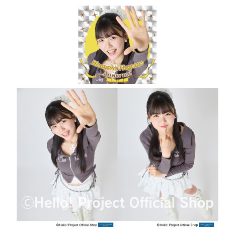 アンジュルム 長野桃羽 フェイスタオル 長野桃羽(アンジュルム)『Shopオリジナル L判生写真＋ハロ！ピカシール