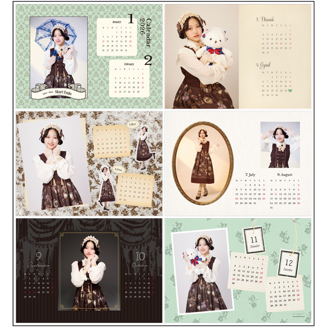 キズ ユエ カレンダー2021 二次受注】遠藤彩加里(Juice=Juice)『2026卓上カレンダー』［1121-1130］